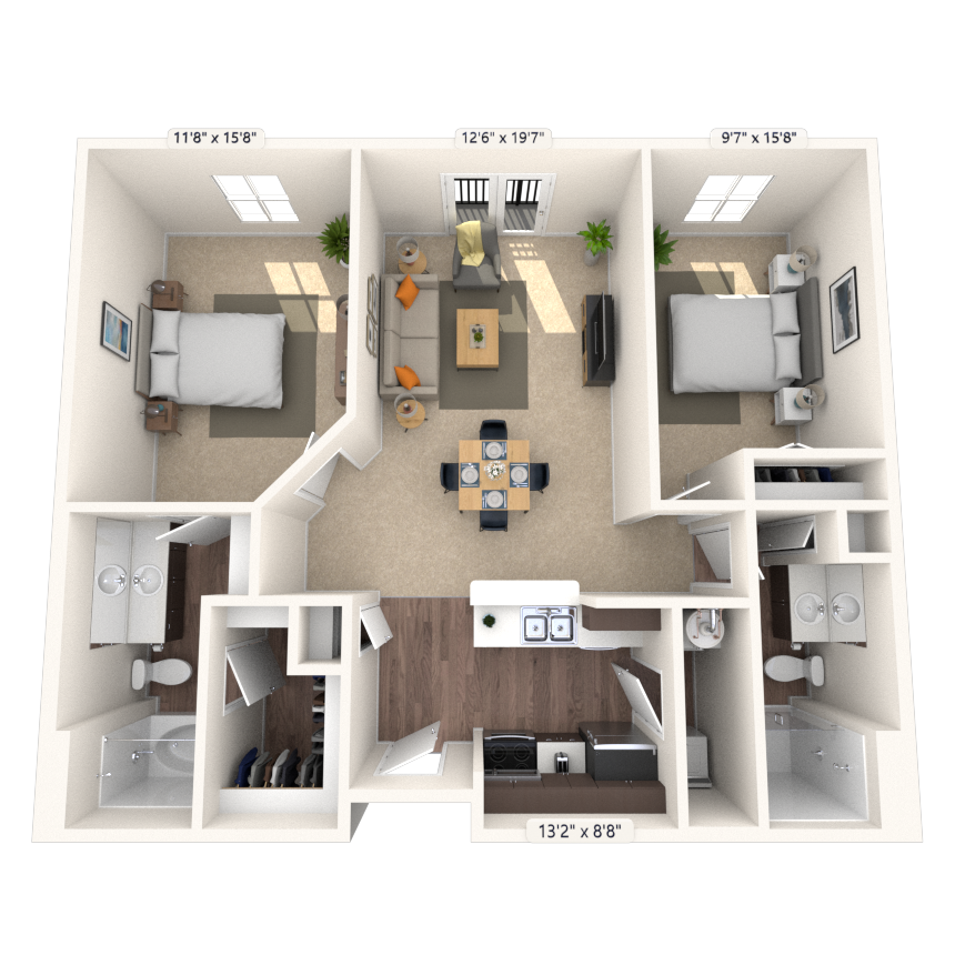 Floorplan image of unit 2201